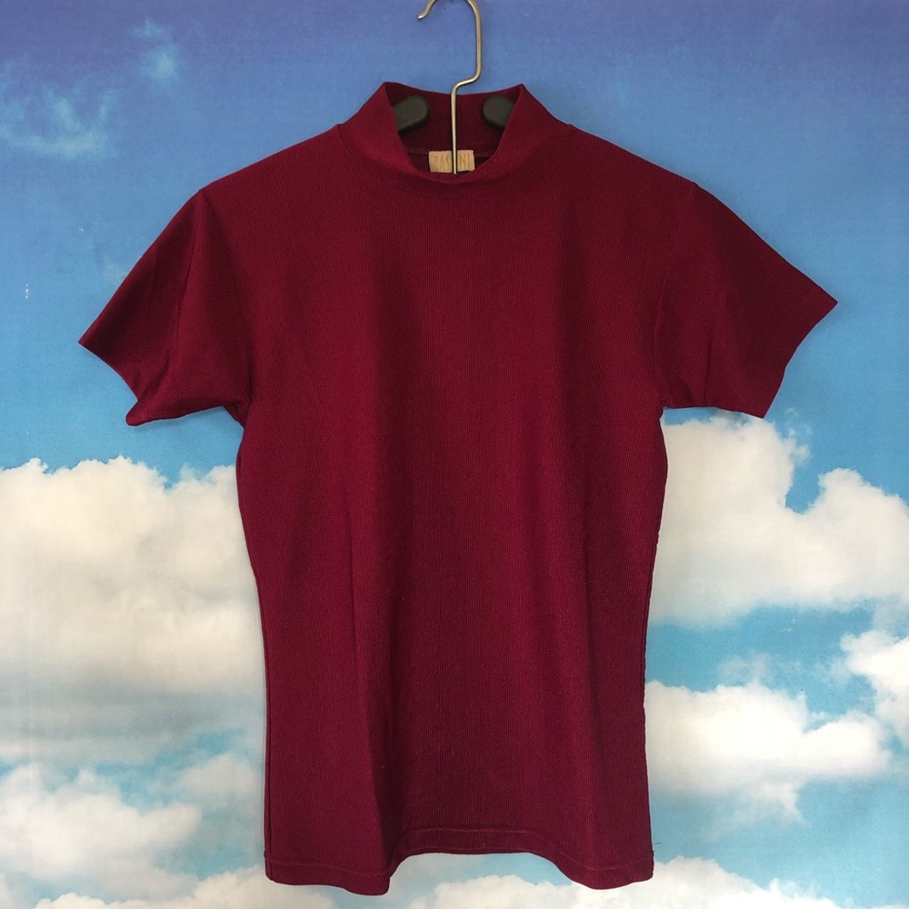 *sold* Maroon mockneck